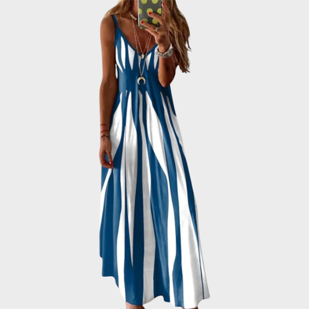 Anita | Vestido Largo a Rayas