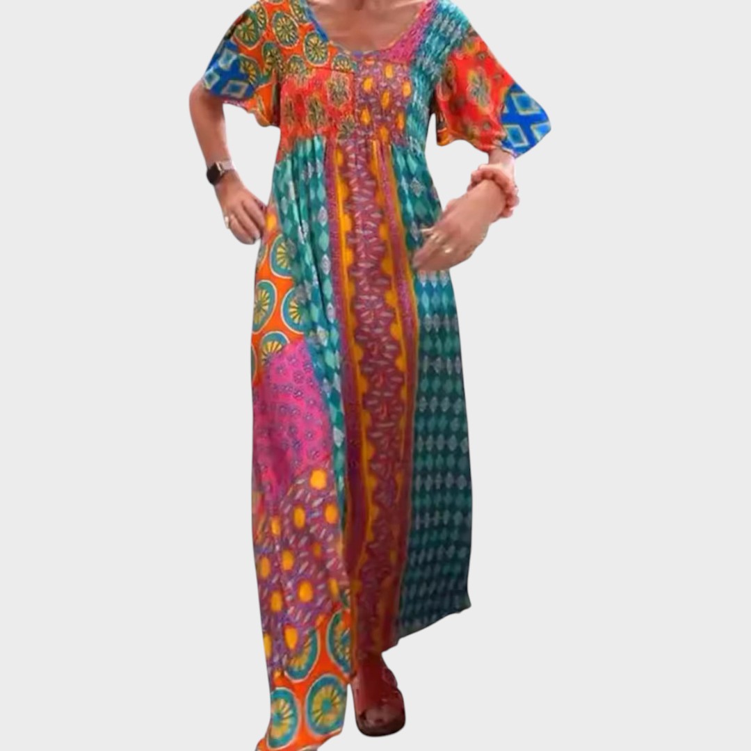 Jennie | Elegante vestido maxi con estampado