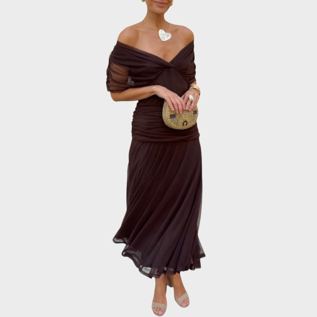 Lora | Vestido Largo Con Escote En V