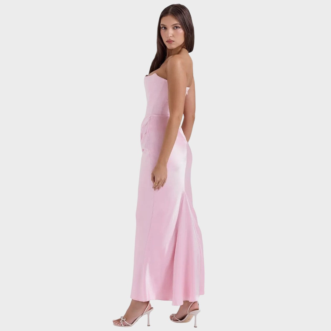 Flora | Vestido de Satén Con Top Incorporado
