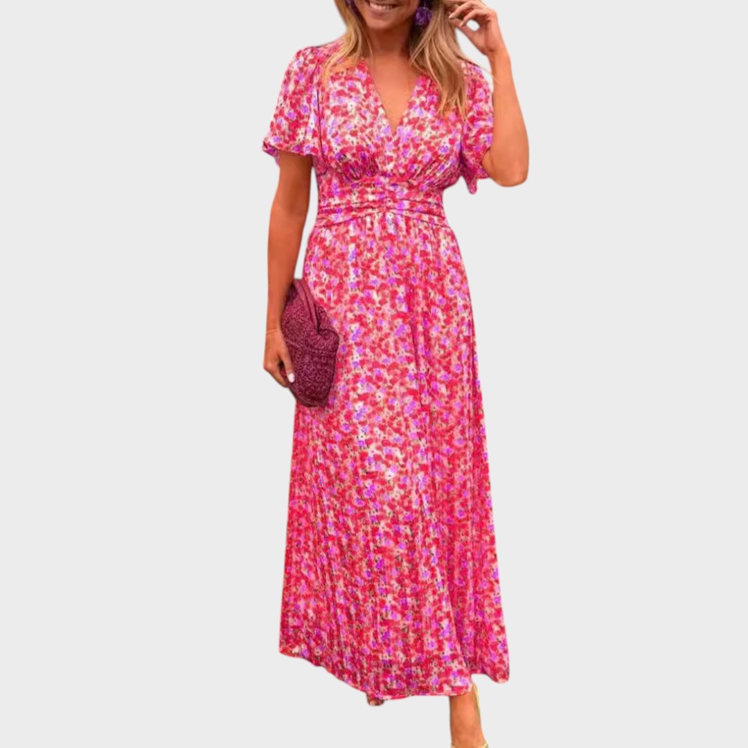 Sandrine | Elegante Vestido Largo Con Escote En V