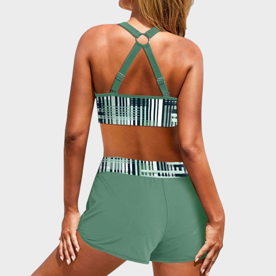 Janette | Bikini De Cintura Alta Con Ribetes