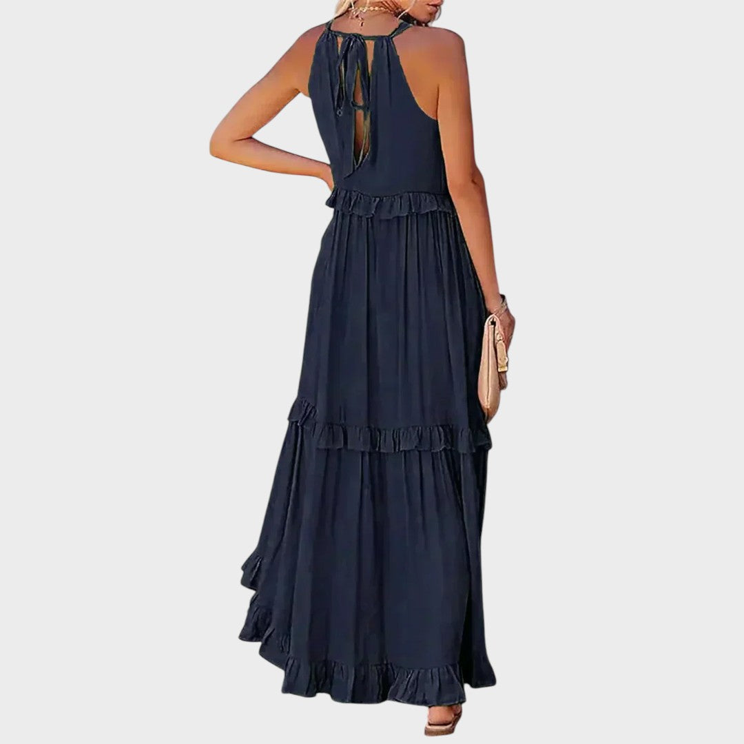 Landry | Vestido Sin Mangas Con Ribete De Volantes