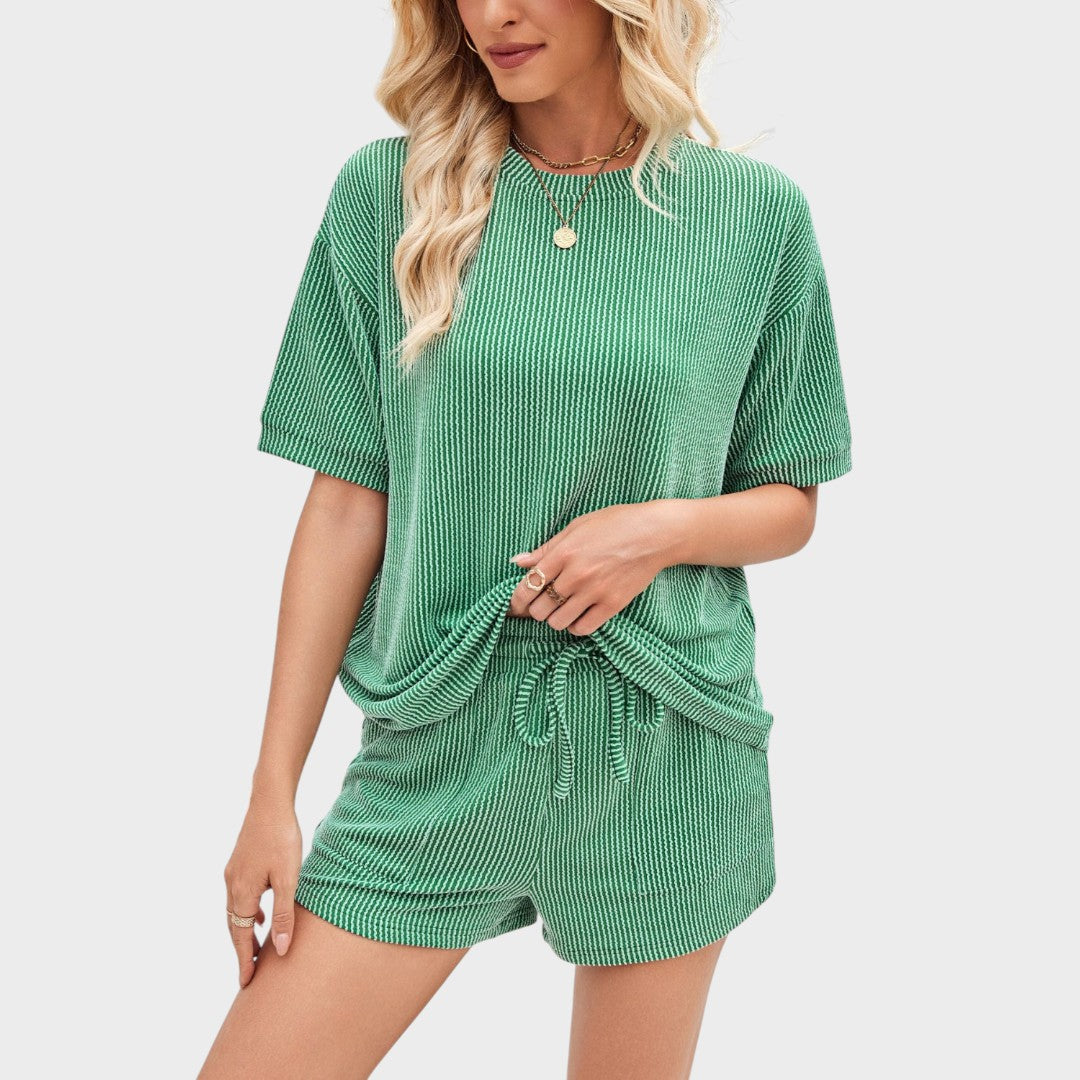 Esmeralda | Conjunto Acanelado De Dos Piezas