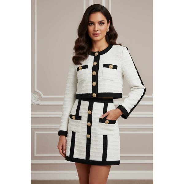 Conjunto Tweed Invierno Alta Costura